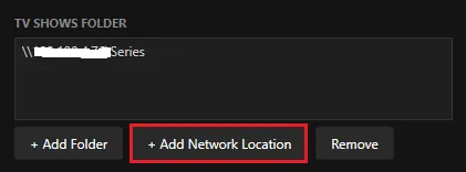 TV Shows folder configured