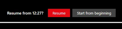 Resume playback prompt